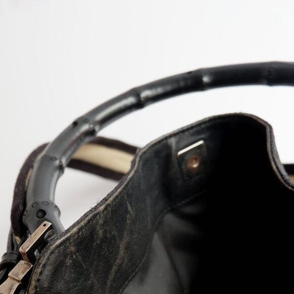 Authentic Preowned Gucci Black GG Canvas Two Strap Shoulder Bag - Picture 14 of 16